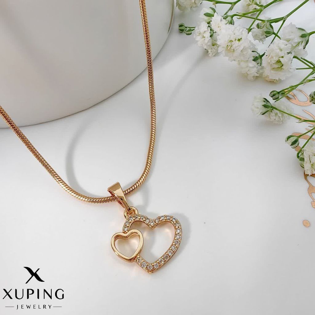 پلاک قلبی نگین دار ژوپینگ بدون زنجیر کد 2225
